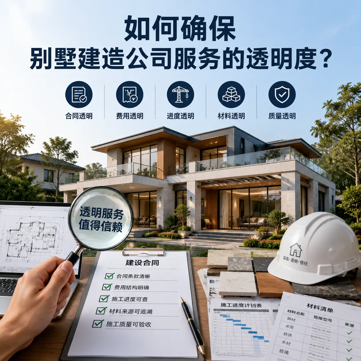 在 赫章 如何确保别墅建造公司服务的透明度？