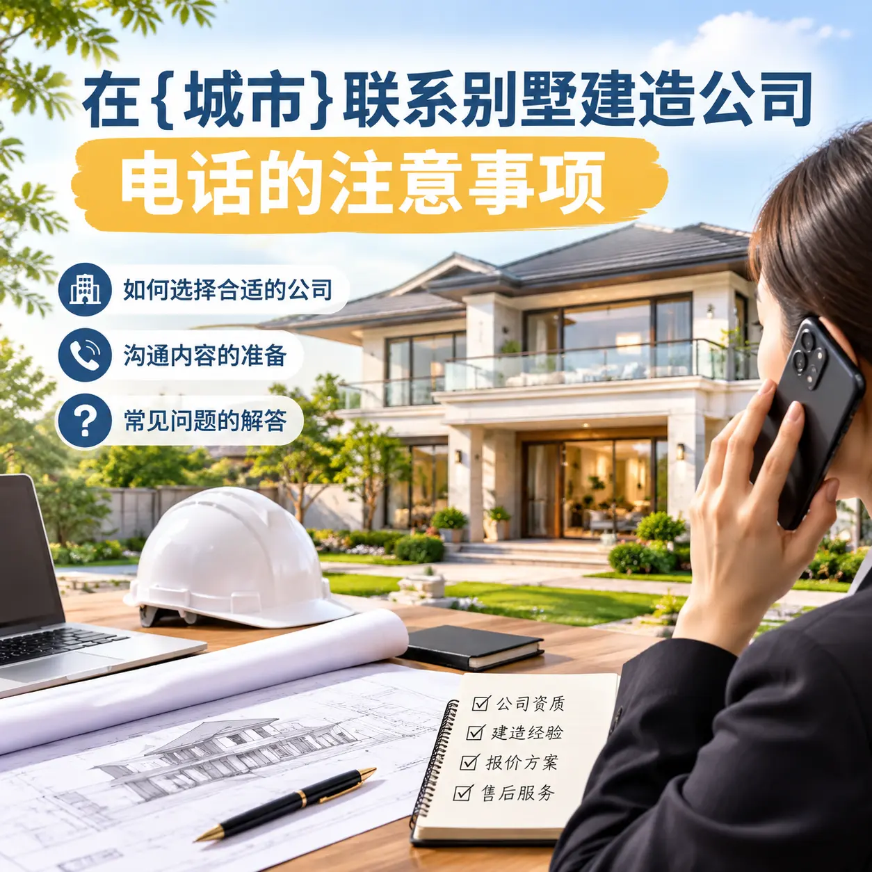 在赫章联系别墅建造公司电话的注意事项