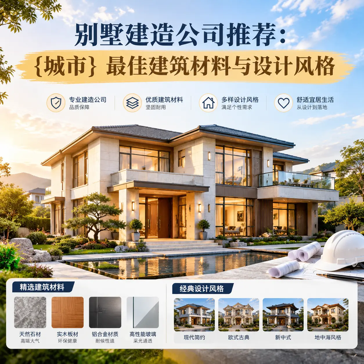 别墅建造公司推荐： 赫章 最佳建筑材料与设计风格
