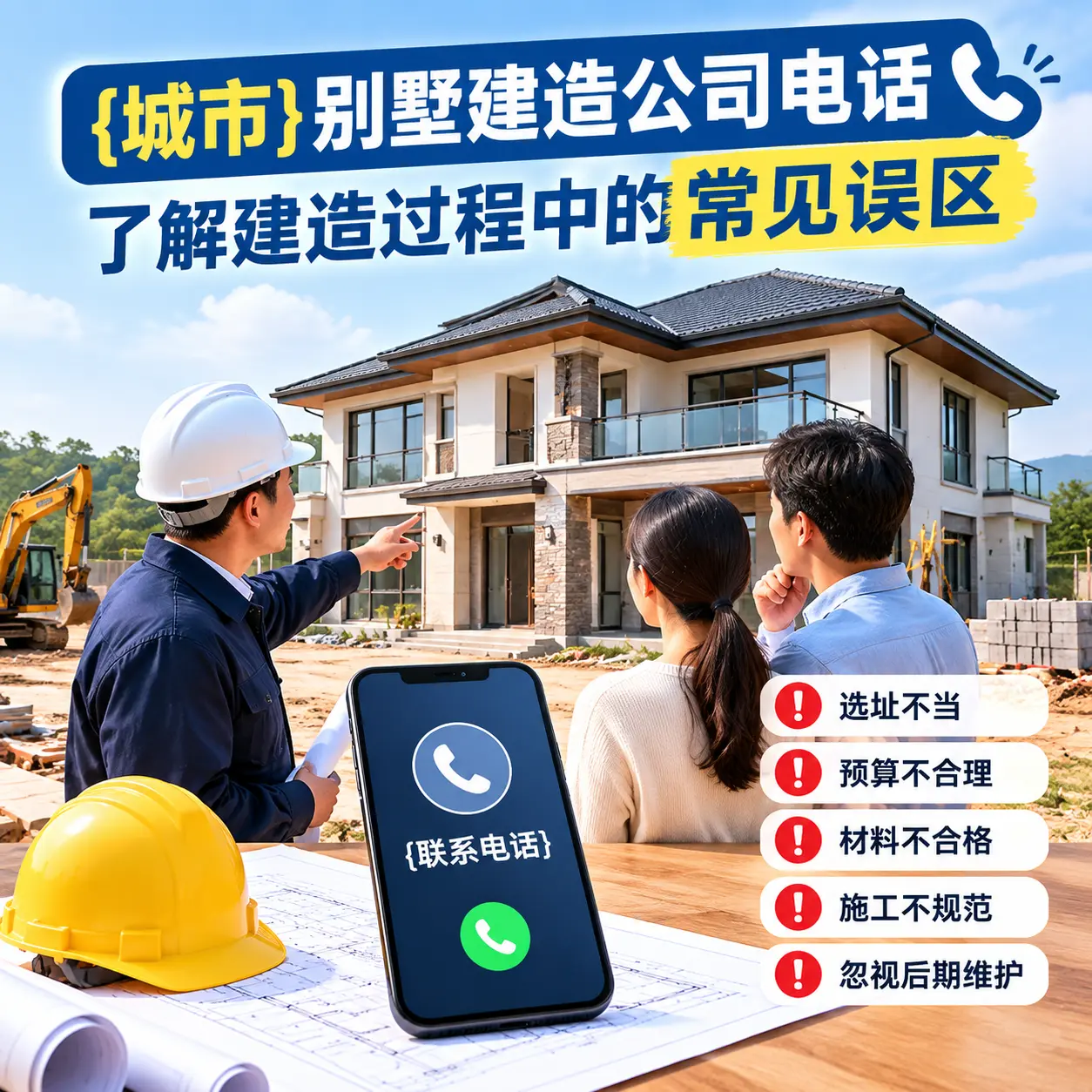赫章别墅建造公司电话，了解建造过程中的常见误区