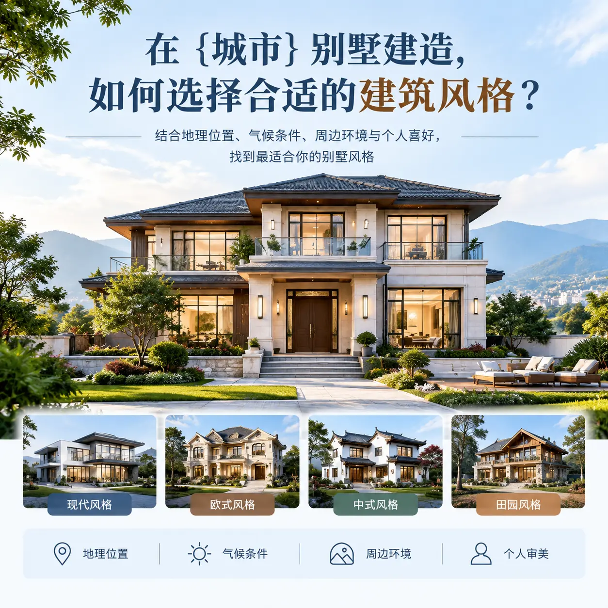 在 赫章 别墅建造，如何选择合适的建筑风格？